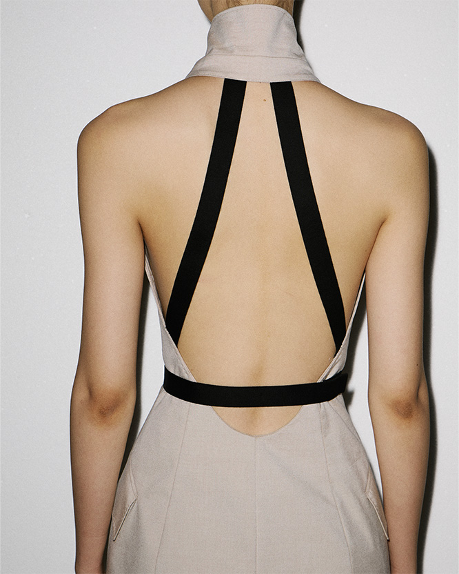 Max Mara Spring/Summer 2026 Fashion Show - Backstage shot showing Back Detail of Trench Coat Dress.